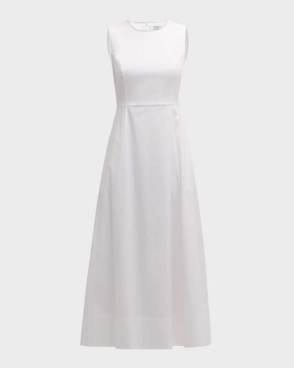 Sleeveless Chain-Trim Maxi Dress