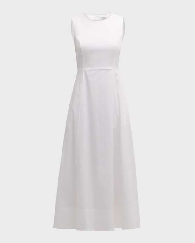 Sleeveless Chain-Trim Maxi Dress