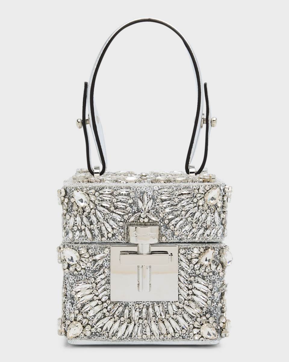 Alibi Cube Crystal Top-Handle Bag