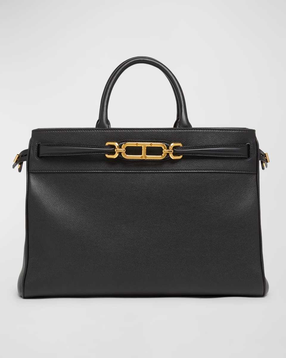 Large Top-Handle Bag in Leather