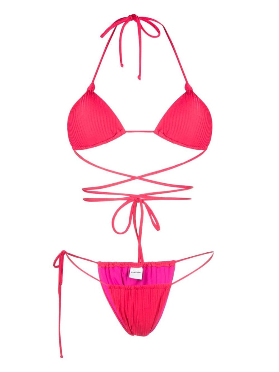 strappy ribbed bikini