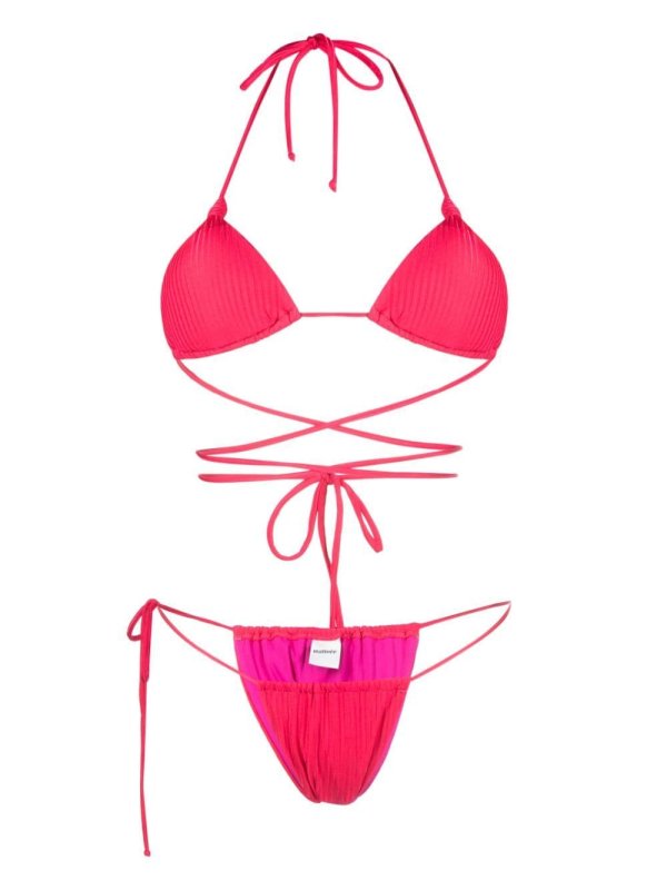 strappy ribbed bikini