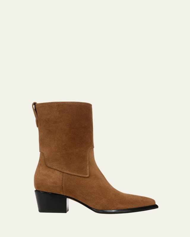 Arlington Western Suede Ankle Boots