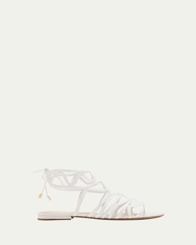 Melody Leather Flat Gladiator Sandals