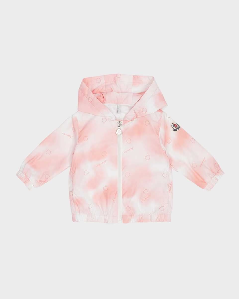 Girl's Tie-Dye Print Hooded Blouson Jacket, Size 18M-
