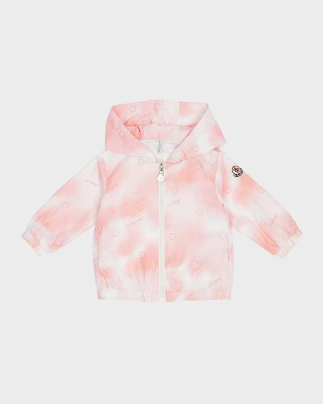 Girl's Tie-Dye Print Hooded Blouson Jacket, Size 18M-