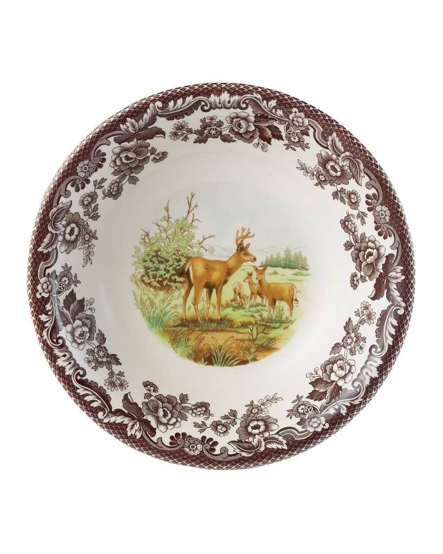 Woodland American Wildlife Mule Deer Ascot Cereal Bowl