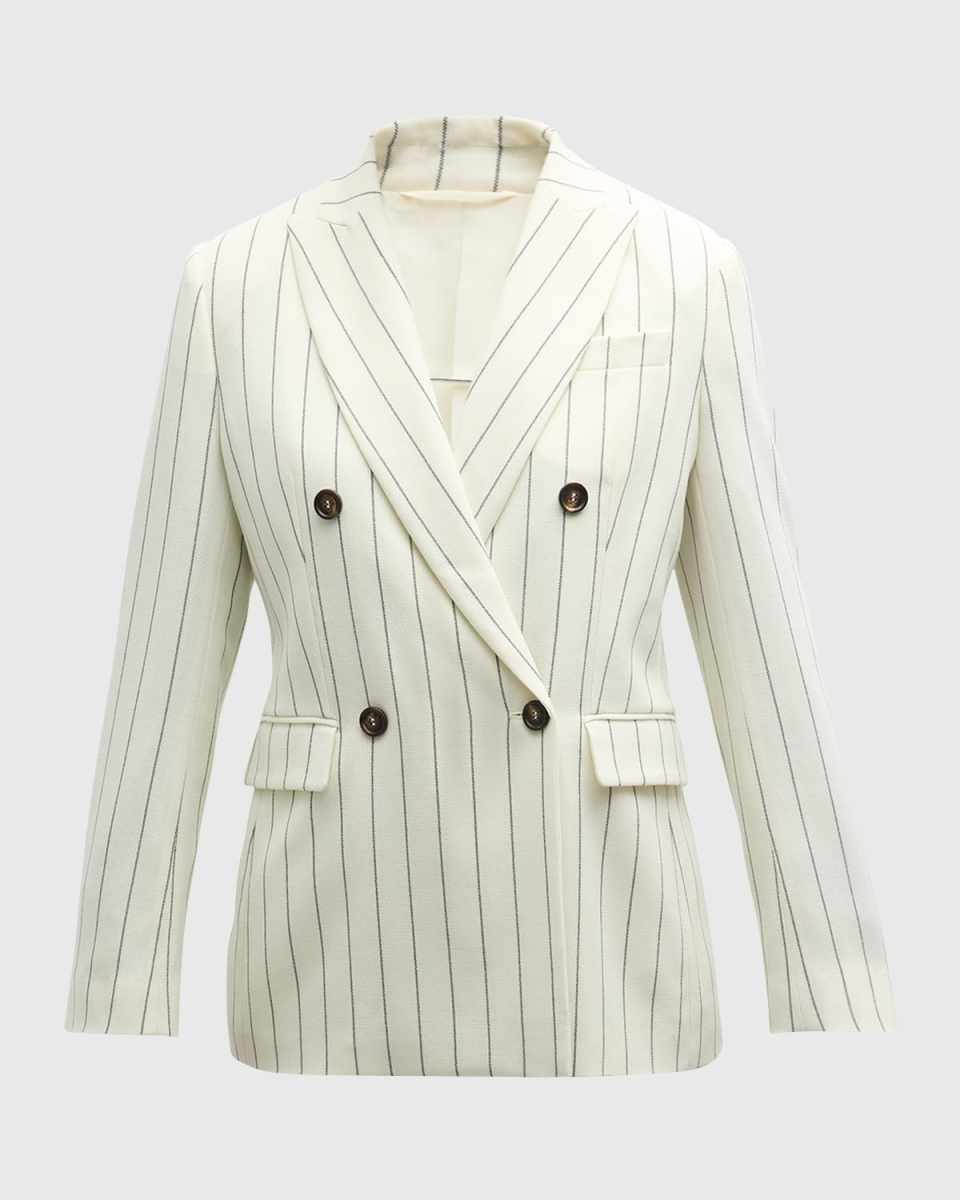 Panama Pinstripe Double-Breasted Jacket