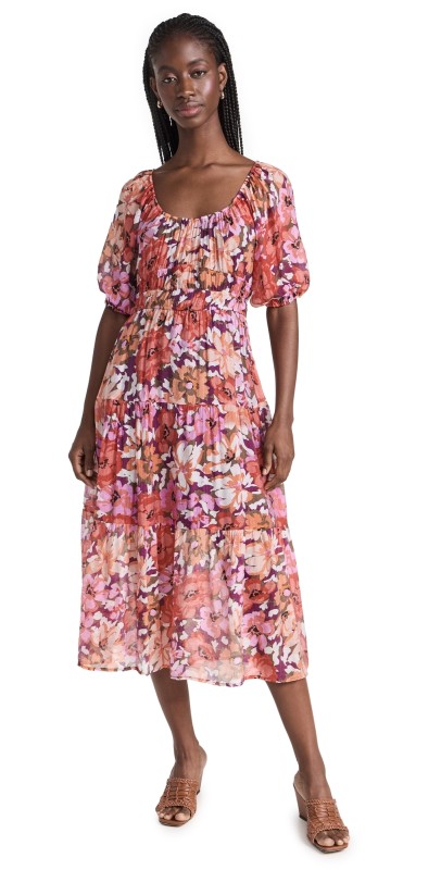 MINKPINK Zanita Tieredidi Dress Bright Floral