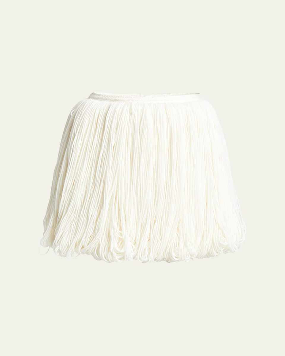 Fringe Bubble Mini Skirt