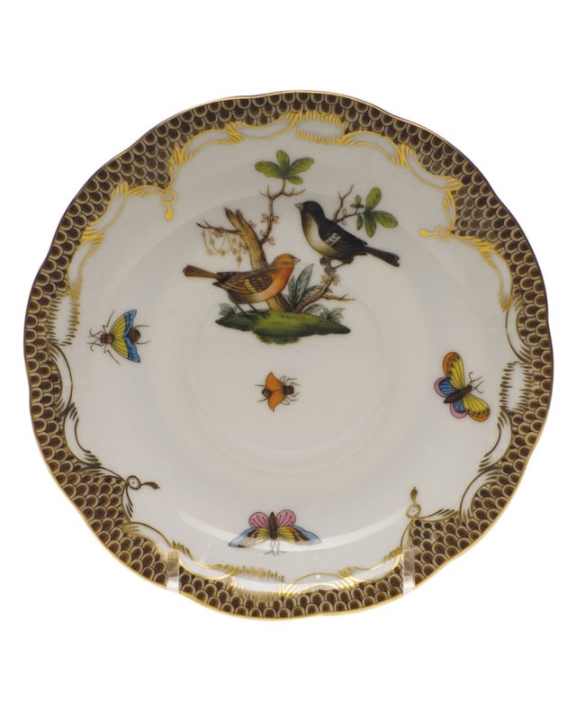Rothschild Bird Brown Motif 05 Tea Saucer