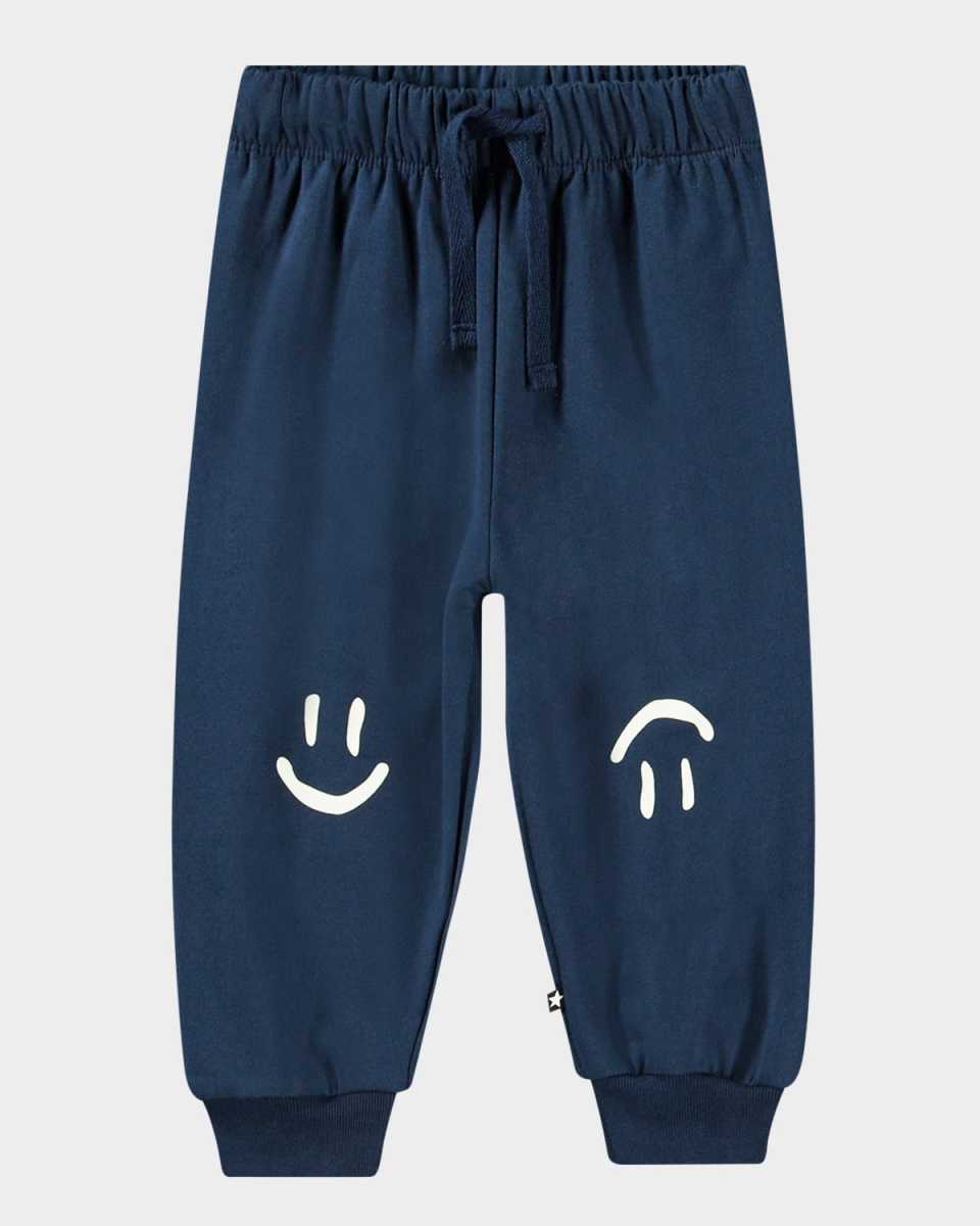 Boy's Simeon Happy Face Joggers, Size 3M-