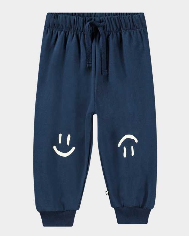 Boy's Simeon Happy Face Joggers, Size 3M-