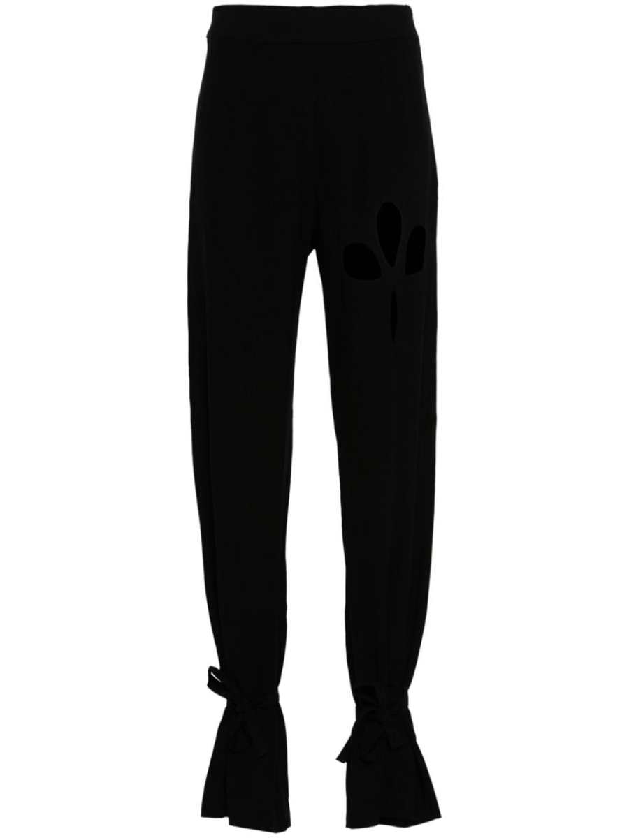 Lotus high-waist straight-leg trousers