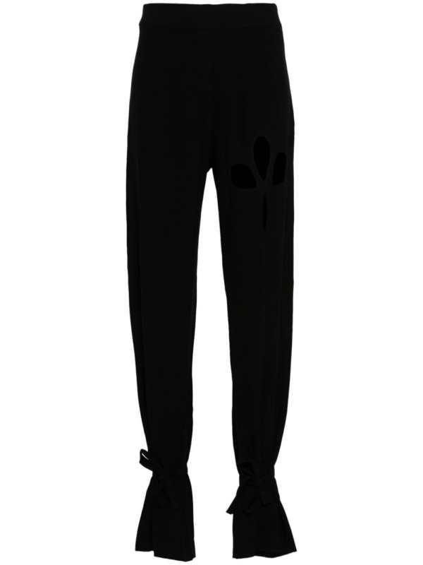 Lotus high-waist straight-leg trousers
