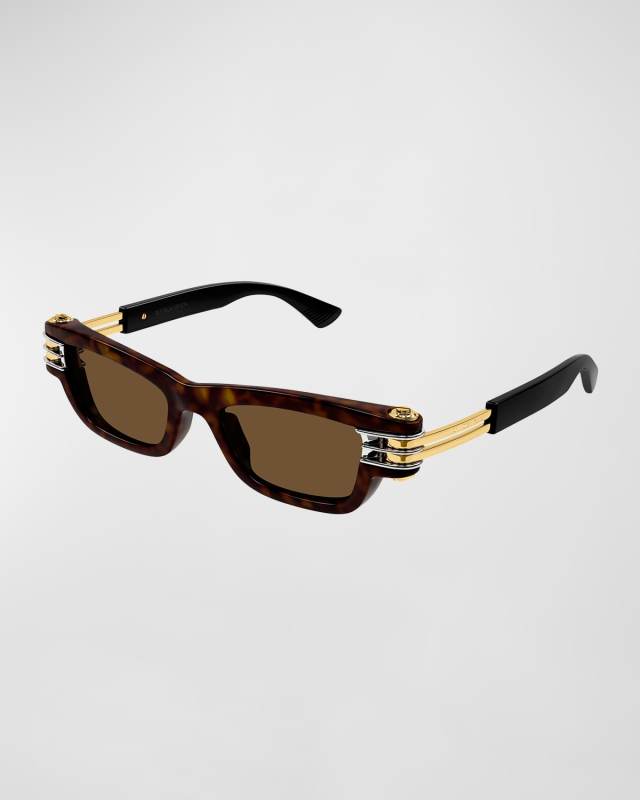 Bolt Havana Plastic Rectangle Sunglasses
