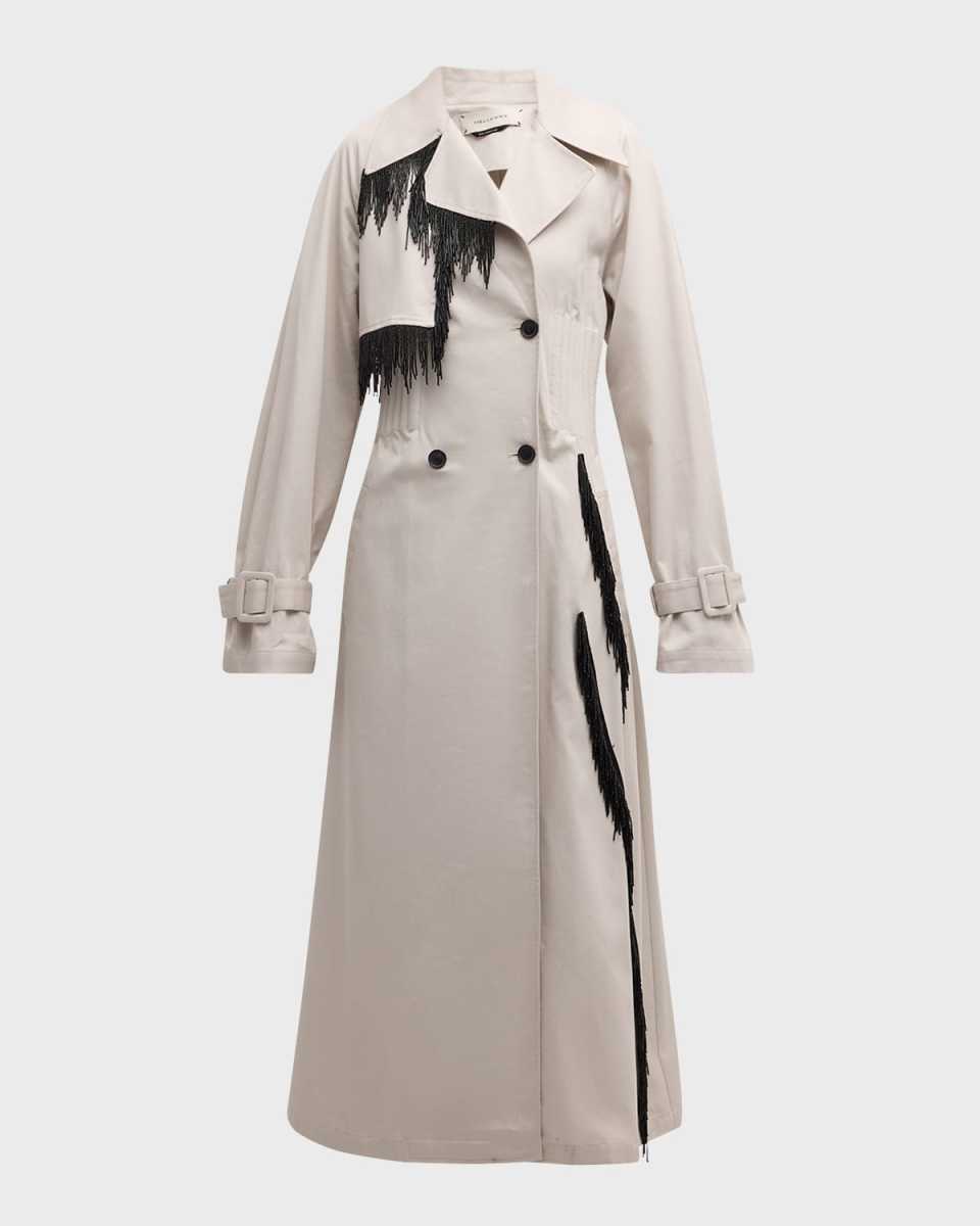 Ronan Embellished Corset Long Trench Coat