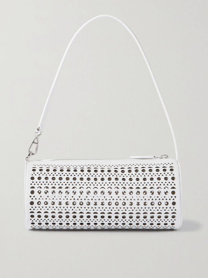 ALAIA Tube small laser-cut leather tote