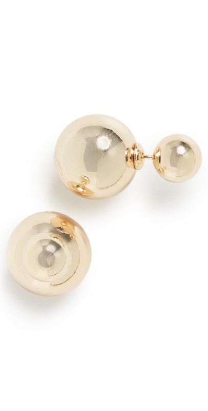 SHASHI Double Ball Earrings Gold