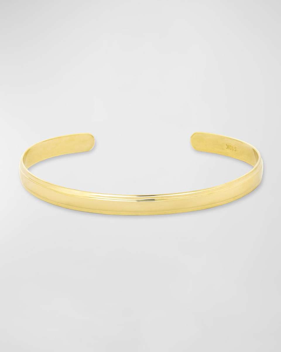 Golden Groove Cuff Bracelet
