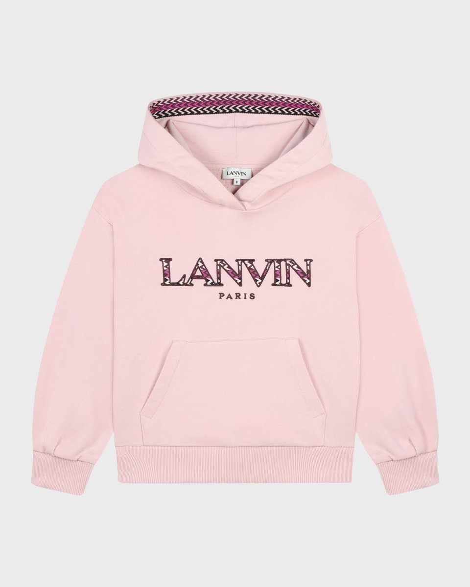 Girl's Embroidered Logo-Print Hoodie, Size 8-14