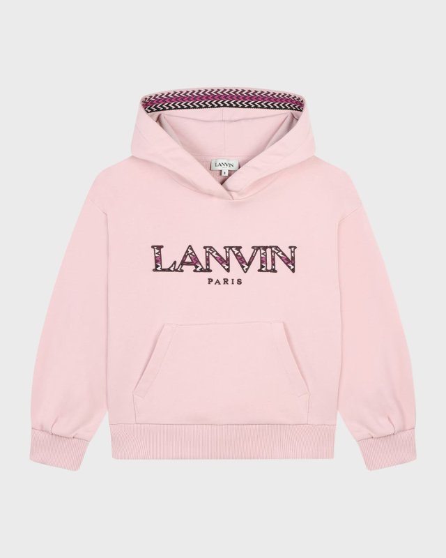 Girl's Embroidered Logo-Print Hoodie, Size 8-14