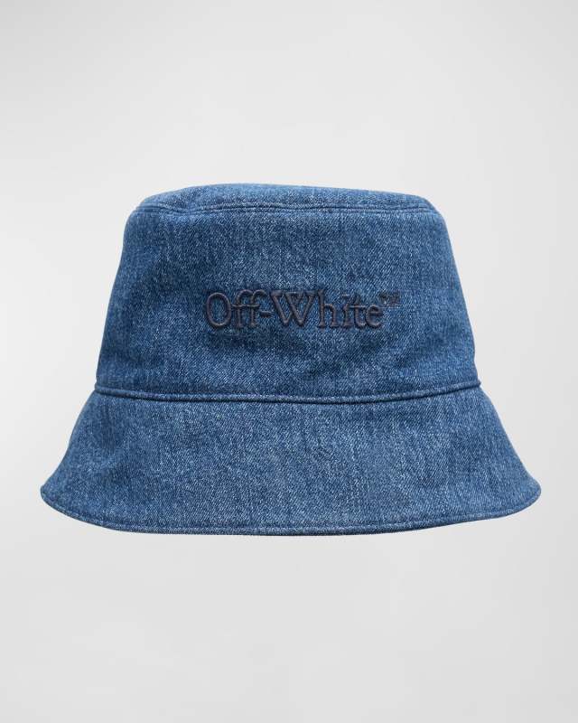 Bookish Logo Denim Bucket Hat