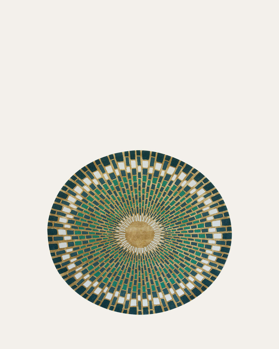 Emerald Sunburst Rug,