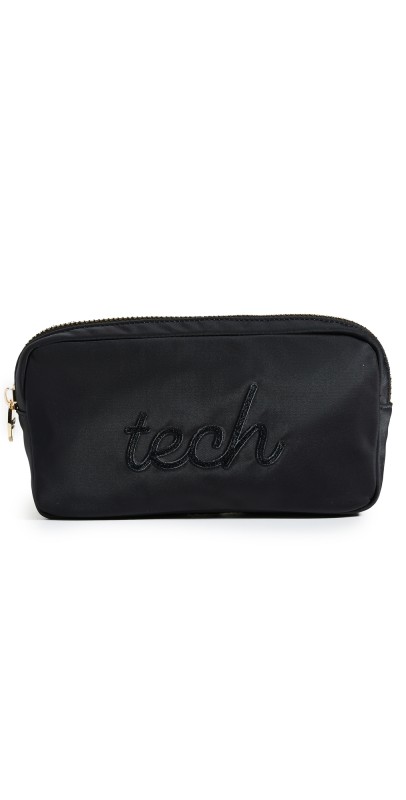 Stoney Clover Lane Noir "Tech" Embroidered Small Pouch Noir