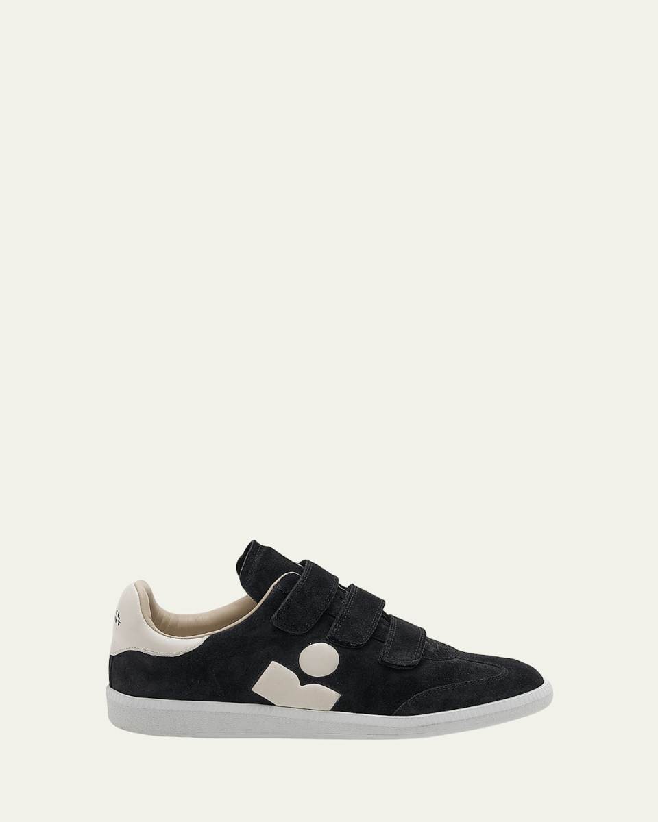 Beth Mixed Leather Triple-Grip Sneakers