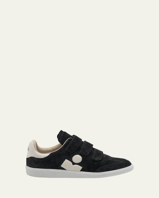 Beth Mixed Leather Triple-Grip Sneakers