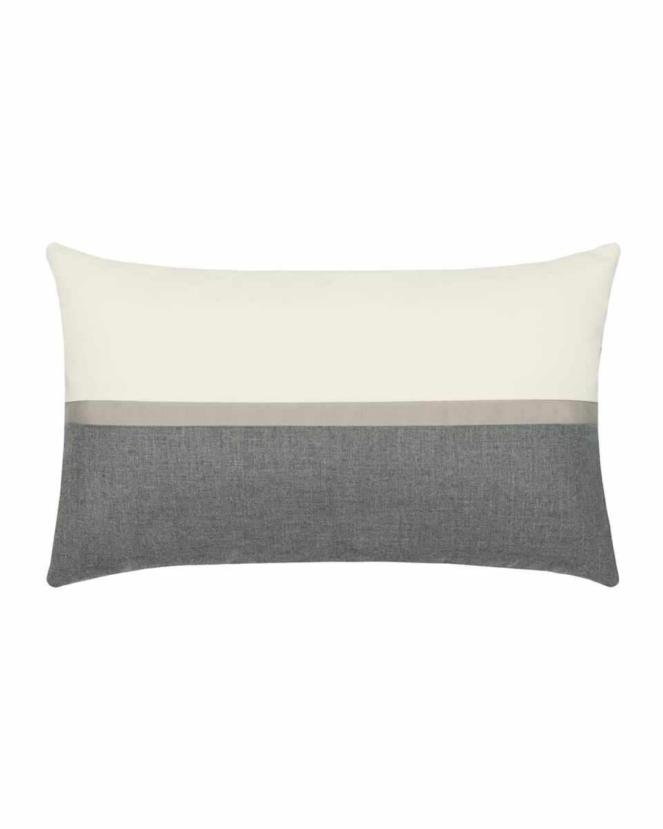 Mono Lumbar Sunbrella Pillow, Smoke