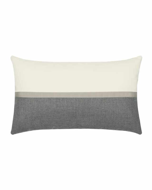 Mono Lumbar Sunbrella Pillow, Smoke