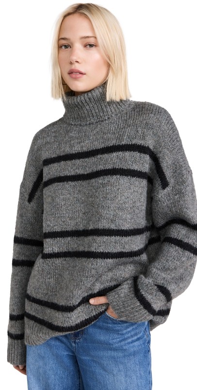 Line & Dot Veronica Sweater Grey and Black