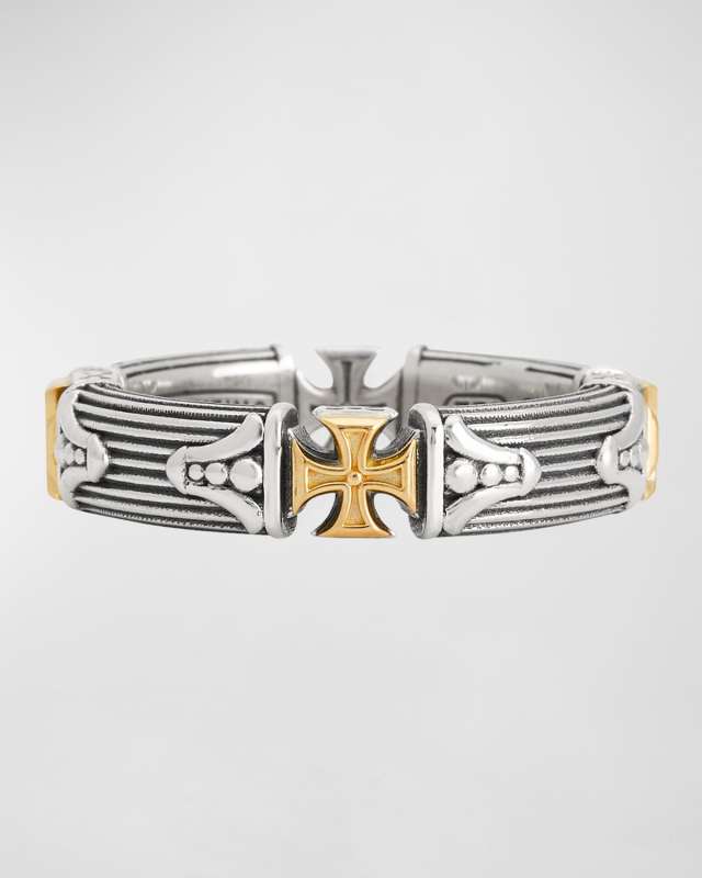 Delos Two-Tone Cross Band Ring, Size