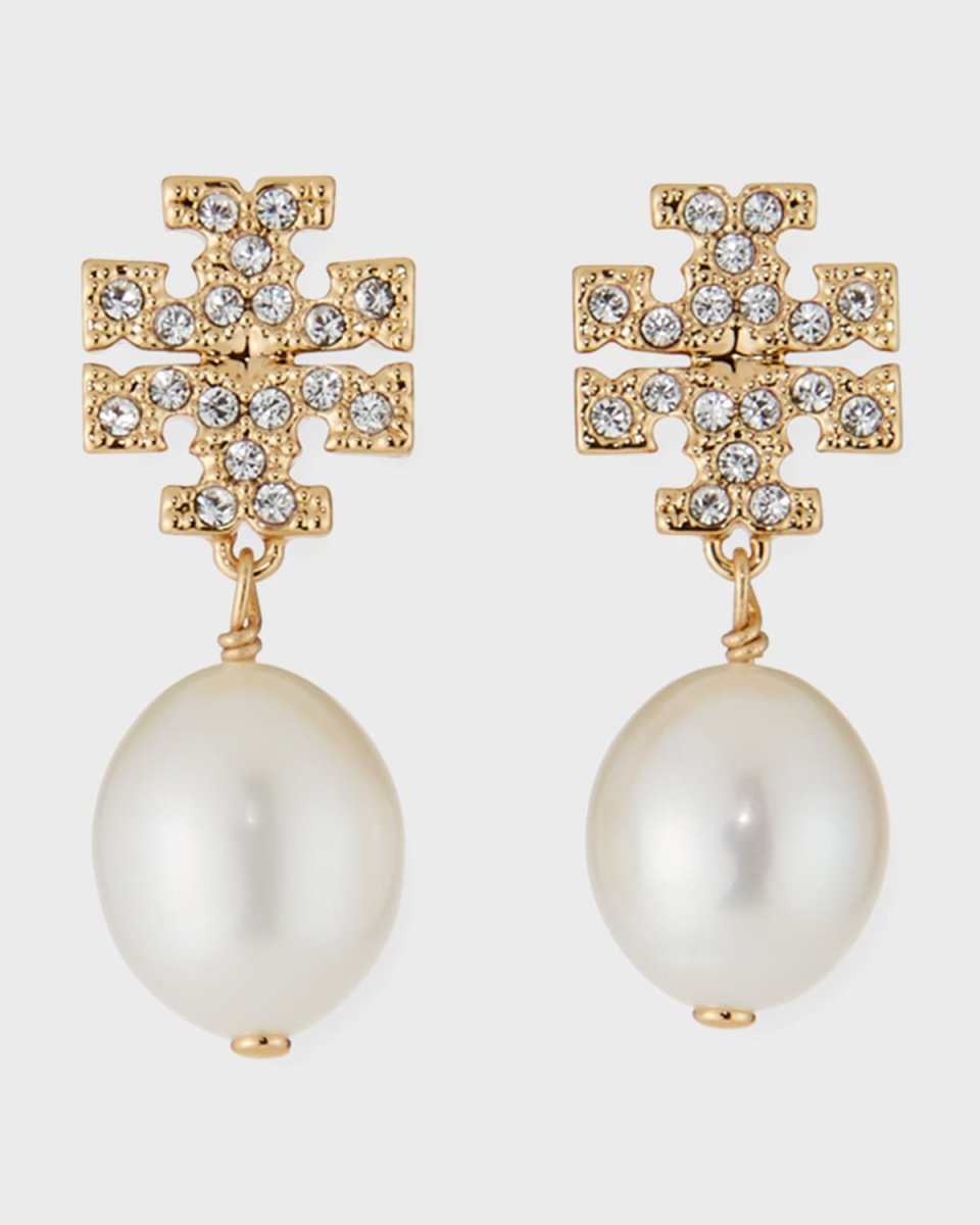 Kira Pave Pearl Drop Earring