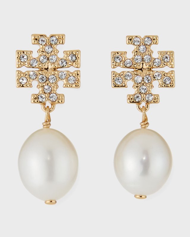 Kira Pave Pearl Drop Earring