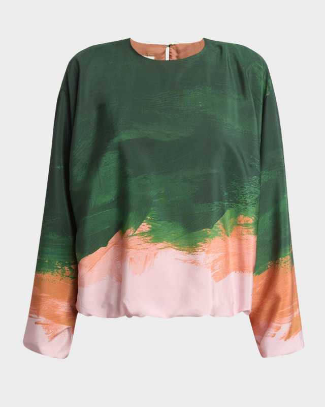 Capo Printed Shirt with Elastic Hem
