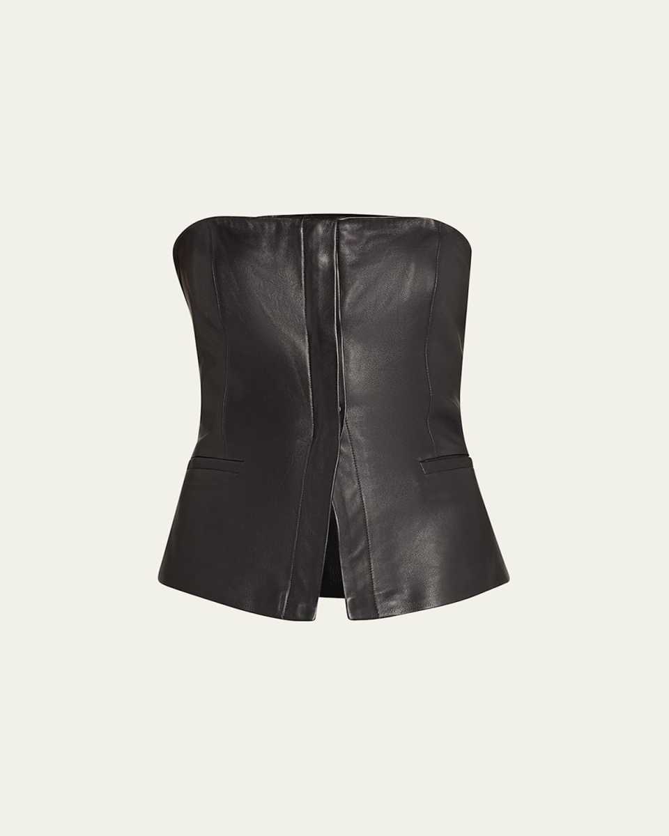 Renee Strapless Leather Top