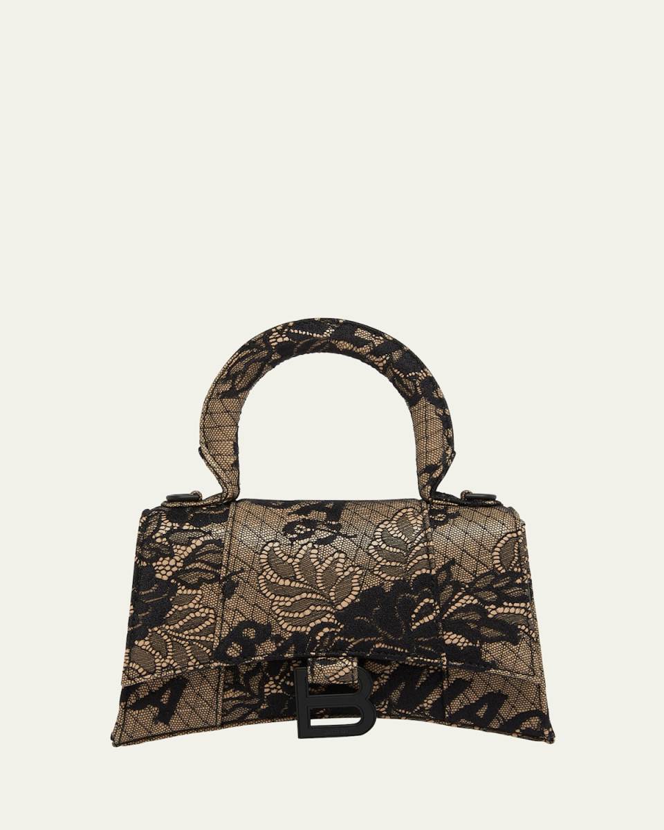Hourglass XS Lace Top-Handle Bag