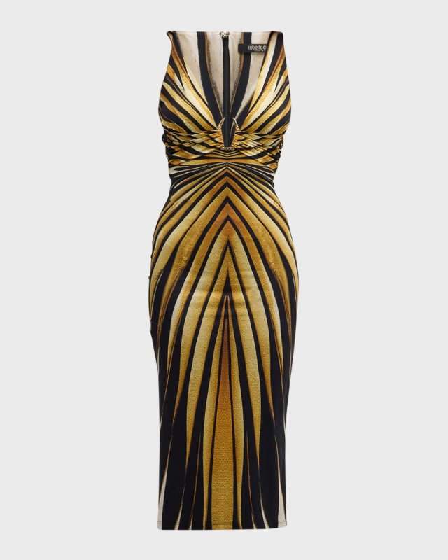 Printed Midi Dress