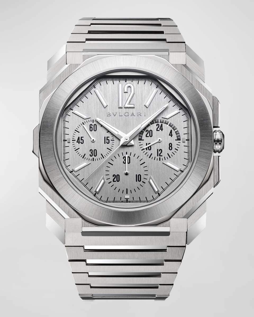 Men's 43mm Octo Finissimo Chronograph Watch in Stainless Steel