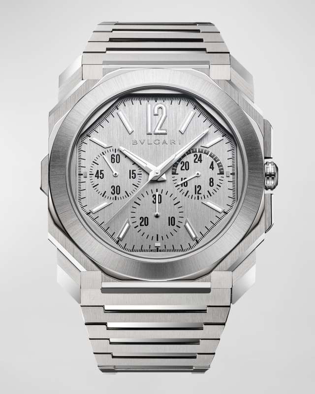 Men's 43mm Octo Finissimo Chronograph Watch in Stainless Steel