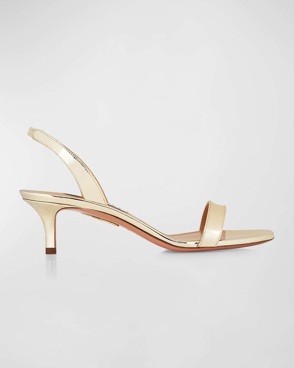 So Nude Metallic Halter Sandals