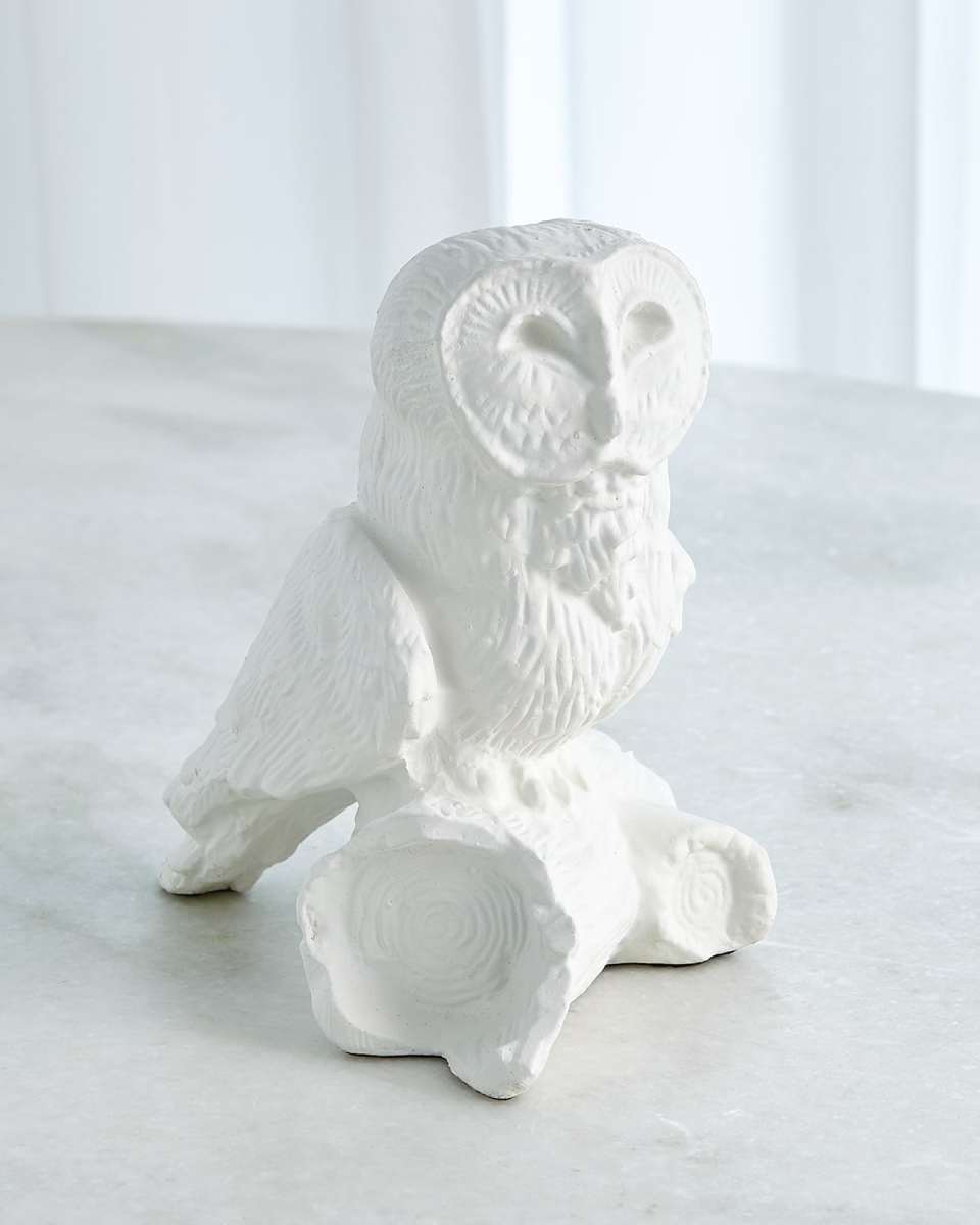 Owl on Branch Sculpture