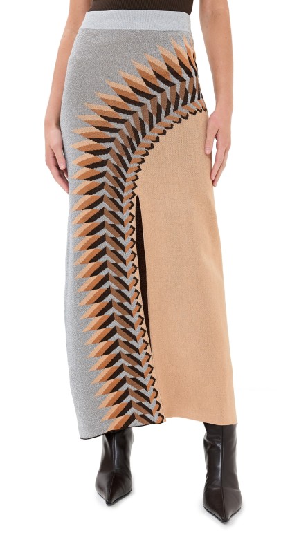 rabanne Jupe Skirt Graphic 70s/Silver