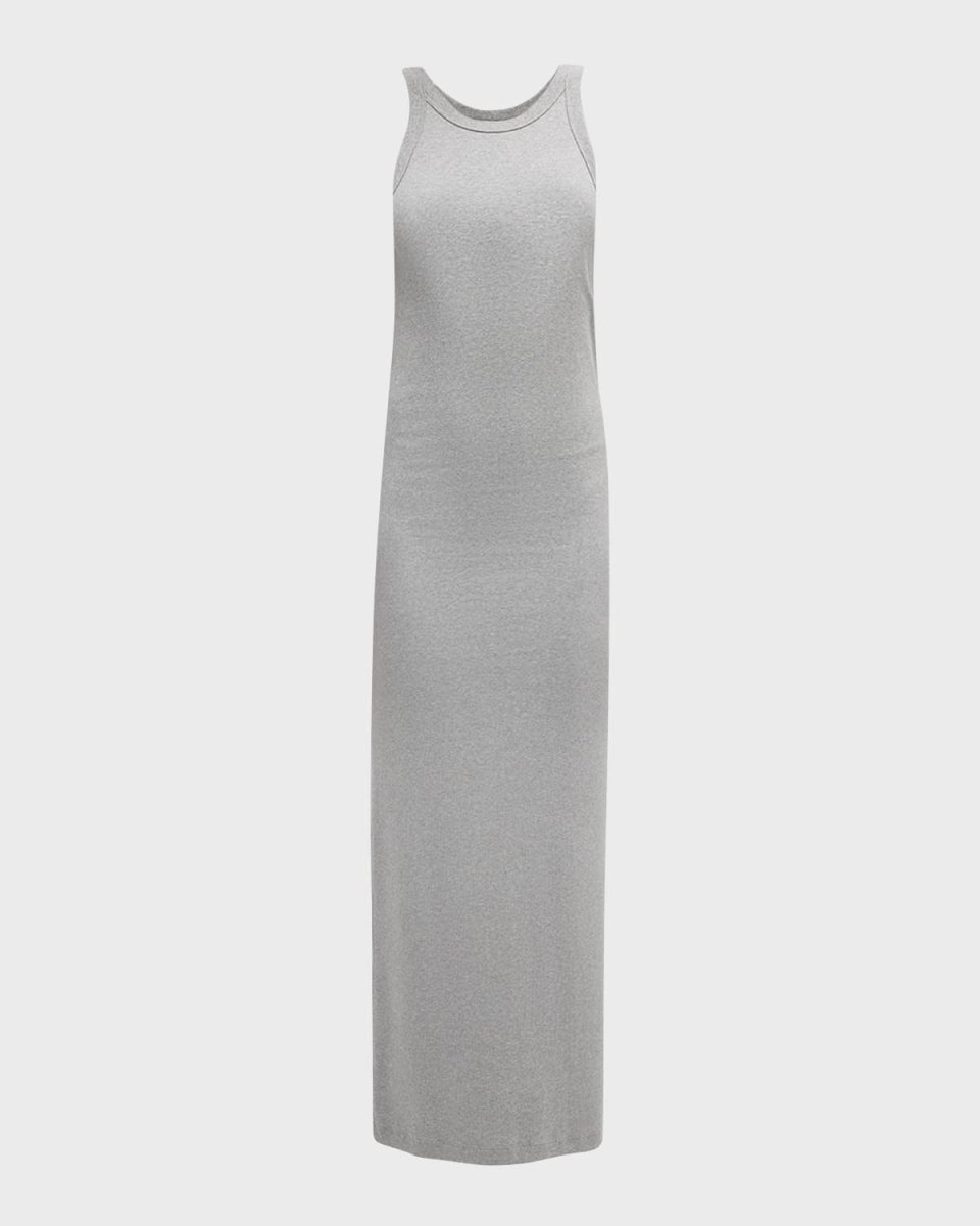 Curved Rib Knit Tank Dress