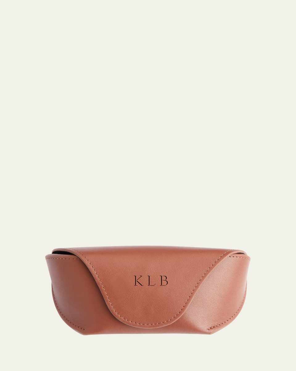 Monogrammed Leather Sunglasses Carrying Case