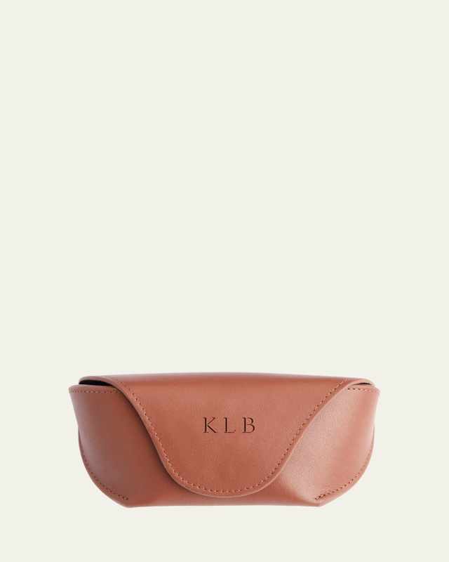 Monogrammed Leather Sunglasses Carrying Case