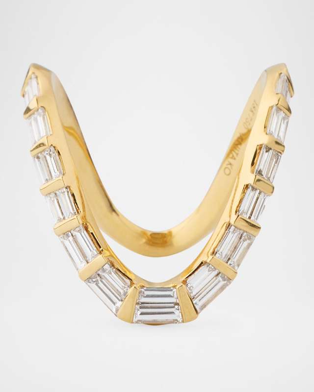 Ulla 18K Yellow Gold Baguette Diamond Ring, 1.30tcw